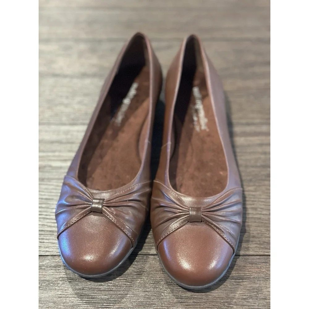 Walking Cradles Casual Flats Tobacco Brown Leather Women's Size 10 Office‎ Work